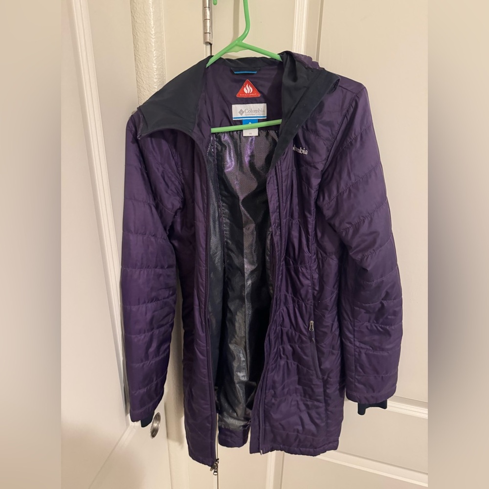 Columbia women’s Long heavenly hooded Omni Heat Jacket